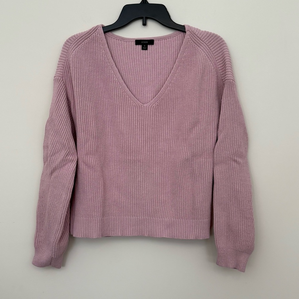 J. Crew Light/Dusty Pink V-Neck Timeless Sweater Soft Knit